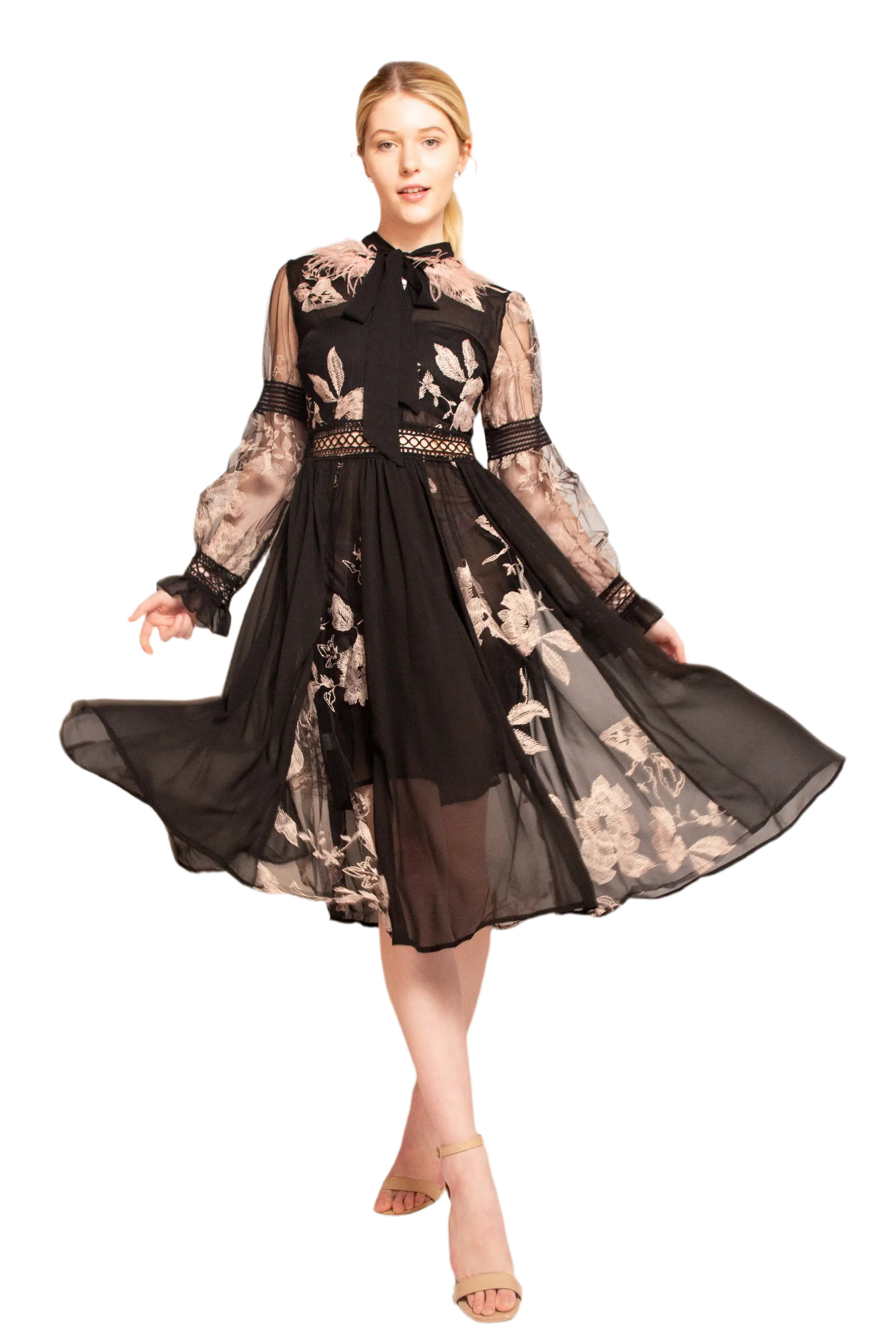 Ava Floral Embroidery Dress Roznym Boutique Ava Floral Embroidery Dress Roznym Boutique